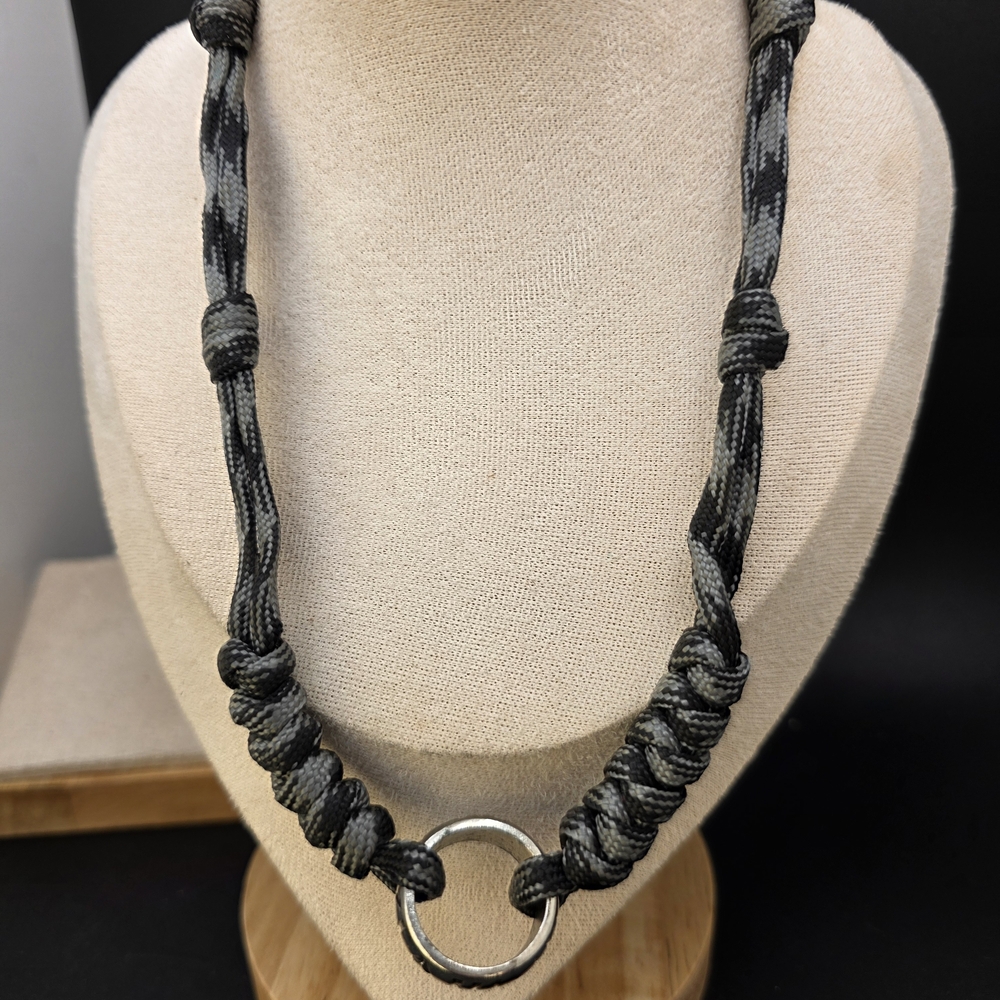 Paparazzi Black and Gray Rope Necklace (2107)